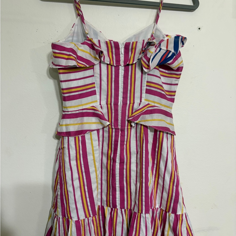 Parker Pink and White Striped Mini Dress - Picture 12 of 14